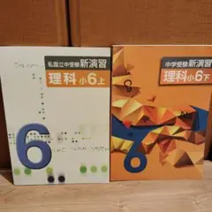 未使用　私公立中受験　新演習　6年 理科　上　下