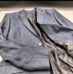 ◆H＆M◆ジャケット◆ブルー◆麻100％◆L-2501WE12◆