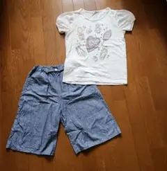 シャツ(GU)・ハーフパンツセット 150cm