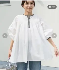 アーバンリサーチ ドアーズ コットンボイルピンタックブラウス