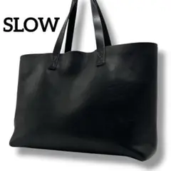美品 SLOW スロウ レザー トートバッグ バッグ ビジネス A4 大容量
