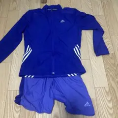 adidas ジャージ上下セット 青 S/P