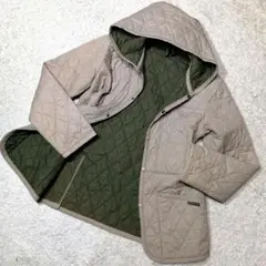 ★LAVENHAM ラベンハム★キルティングジャケット フーディ ベージュ 36