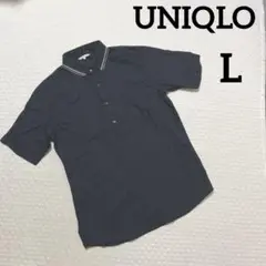 【美品・UNIQLO】ライトウェイトコットンシャツ L 黒 ブラック【匿名配送】