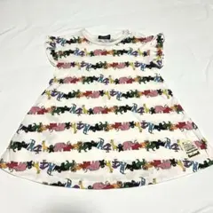 moujonjon × BarbaPapa ベビー半袖ワンピース 90cm