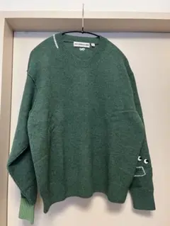 XLサイズANYA HINDMARCH×UNIQLO グリーンクルーネックニット