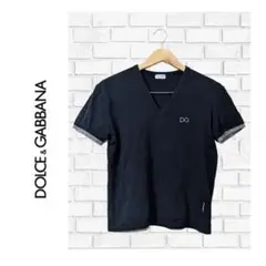 【美品】Dolceu0026Gabbana Vネック Tシャツ USA-XS ✓414