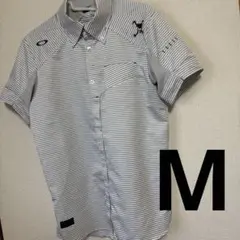 Oakley ストライプシャツ Mサイズ　ゴルフウェア