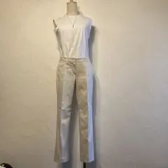 theory ベージュ センタープレス　クロップドパンツ　セオリー