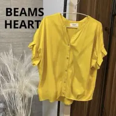 超美品　BEAMS HEART カットソー　コットン　黄色　Tシャツ　ブラウス