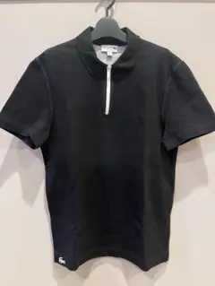 ★美品★ 【LACOSTE】ブラック ポロシャツ ジッパー付き