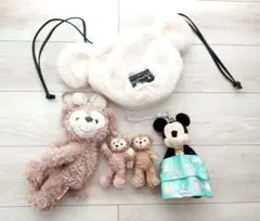 ディズニーリゾート公式　バッグ　ポシェット　ぬいぐるみバッチ　ティッシュケース