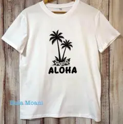 ハワイアンTシャツ♡ヤシの木♡フラダンス AROHA アロハ♡海 ロゴT サーフ