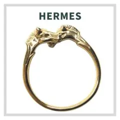 HERMES エルメス ダブル ホース バングル シュバル Wホース ゴールド