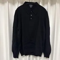 長袖 ポロセーター ブラック sullen hype