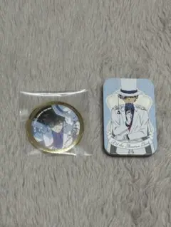 名探偵コナン　箔押し缶バッジ　スライド缶　怪盗キッド