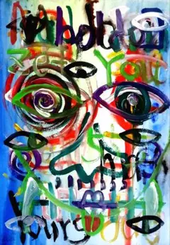 ken1作絵画 一点物A4サイズ「mad morning」