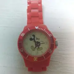 ディズニー　ミッキーマウス　時計　クォーツ　電池交換済み　玩具腕時計　イ10