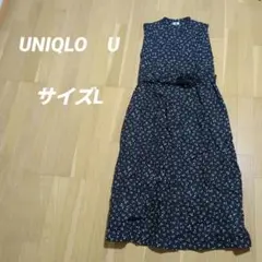ユニクロ　ルメール　ロングワンピース L　ドット柄