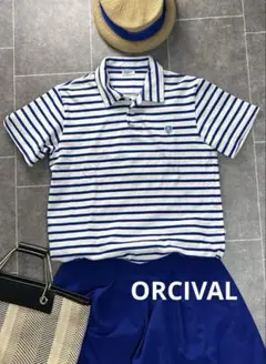 美品⭐︎日本製⭐︎オーシバル　襟付き　ボーダーTシャツ
