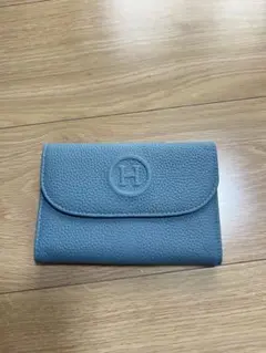 Hマーク　ブルー 三つ折り財布