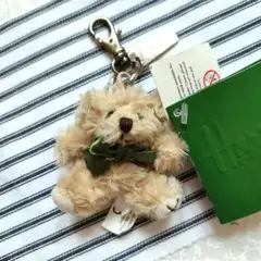 【ハロッズ】もふもふ くま キーホルダー キーリング　オールド Harrods
