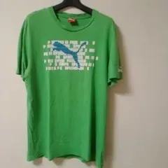 PUMA グリーン Tシャツ　L