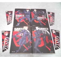 【美品】GANTZ文庫版　18巻　全巻セット 初回特典しおり ８枚付き GANTZ◇ガンツ◇文庫版◇しおり付き◇全18巻◇全巻セット◇奥