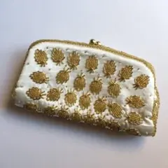 ビーズ 刺繍 バック ポーチ