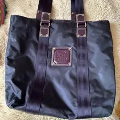 LONGCHAMP 紺ナイロン トートバッグ