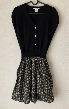 CARVEN カルヴェン ウエストゴム 半袖 花柄 ワンピース