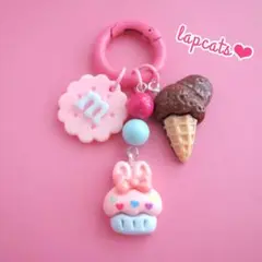 ゆめかわバッグチャーム ピンクうさぎ じゃらじゃらキーホルダー 推し活 うさみみ