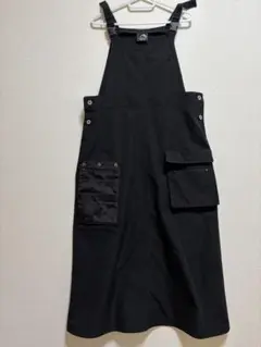 難あり ワークマンFieldCore ガーデニングサロペットスカート ブラックM