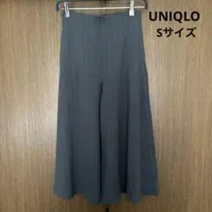 UNIQLO ガウチョパンツ　ワイドパンツ　ストライプ　Sサイズ