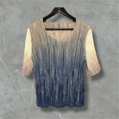 NORDF JODEN 日本製 プリーツ加工 グラデーション バイカラー L
