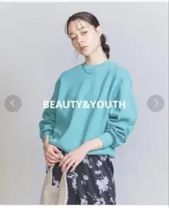 BEAUTY&YOUTH コットンダブルフェイスドローストプルオーバー