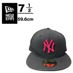 NEW ERA ブラック ピンク キャップ 7 1/2