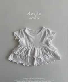 aosta Lサイズ 夏服　半袖　アイボリー　ベビー服