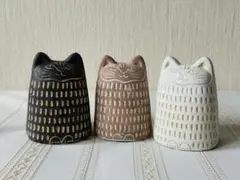 北欧風 猫のオブジェ３点セット