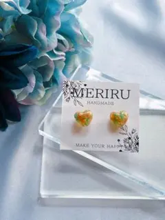 【匿名配送】本物のお花が入った ピアス　イヤリング