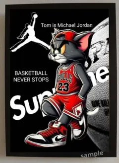 SupremeトムとジェリーTom Jordan NIKEポスターフレーム付き