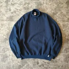 古着 90s USA製 RUSSELL 無地 ラッセル ロールネックスウェット