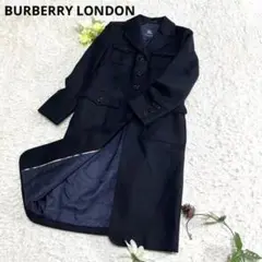 極美品 BURBERRY LONDON メルトン ウール ロングコート 38
