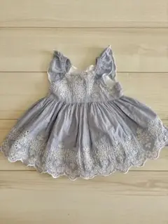 baby gap 青と白チェックワンピース