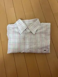 LACOSTE チェック柄 長袖シャツ Lサイズ