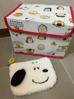 新品！スヌーピー折りたたみ収納BOXとポーチのセット