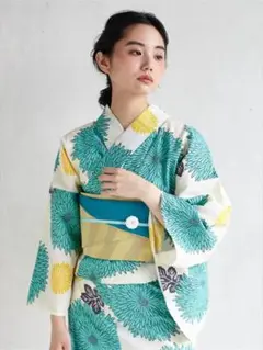#浴衣単品「丸菊」~Natural Furifu(ナチュラルふりふ)~