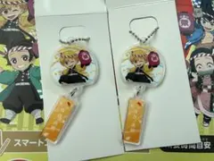鬼滅の刃　イオン　全集中夏祭り　我妻善逸　レシート　アクリルキーホルダー　2点