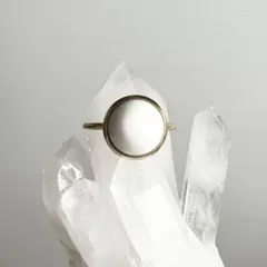 ホワイトオニキス˚✧₊⁎₊⁎天然石リング（6号〜フリーサイズ)