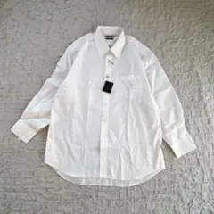 メンズ　ワイシャツ　カッターシャツ　長袖　白　42-78
